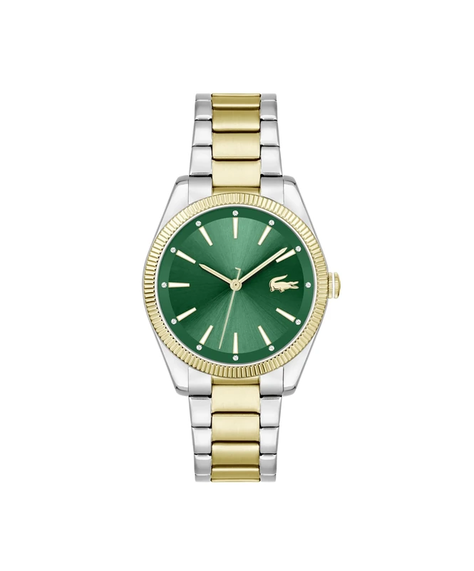 Lacoste Three Hand Quartz Movement Watch for Women CAPUCINE Collection with Two-Tone Stainless Steel Bracelet - 2001415