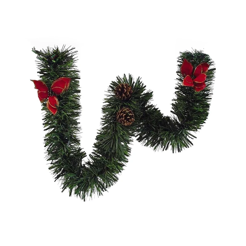 Dmora Christmas Decoration Patch, Christmas Decoration, Christmas Ornament, Festive Decoration, Made in Italy, 500 x 15 x 15 cm, Green and Red