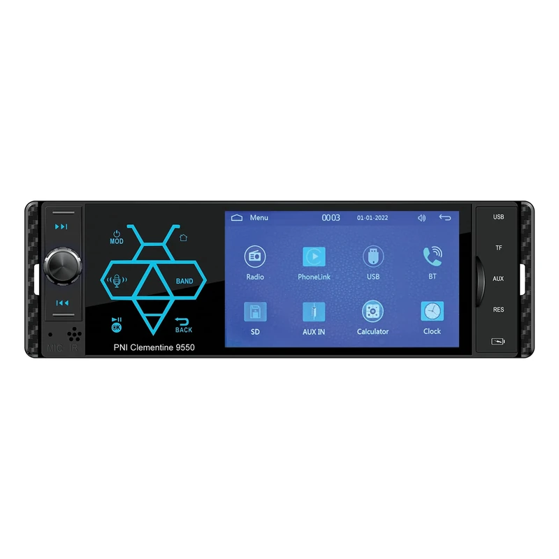 Car MP5 player PNI Clementine 9550 1DIN display 4 inch 50Wx4, Bluetooth, FM radio, Carplay, RDS function