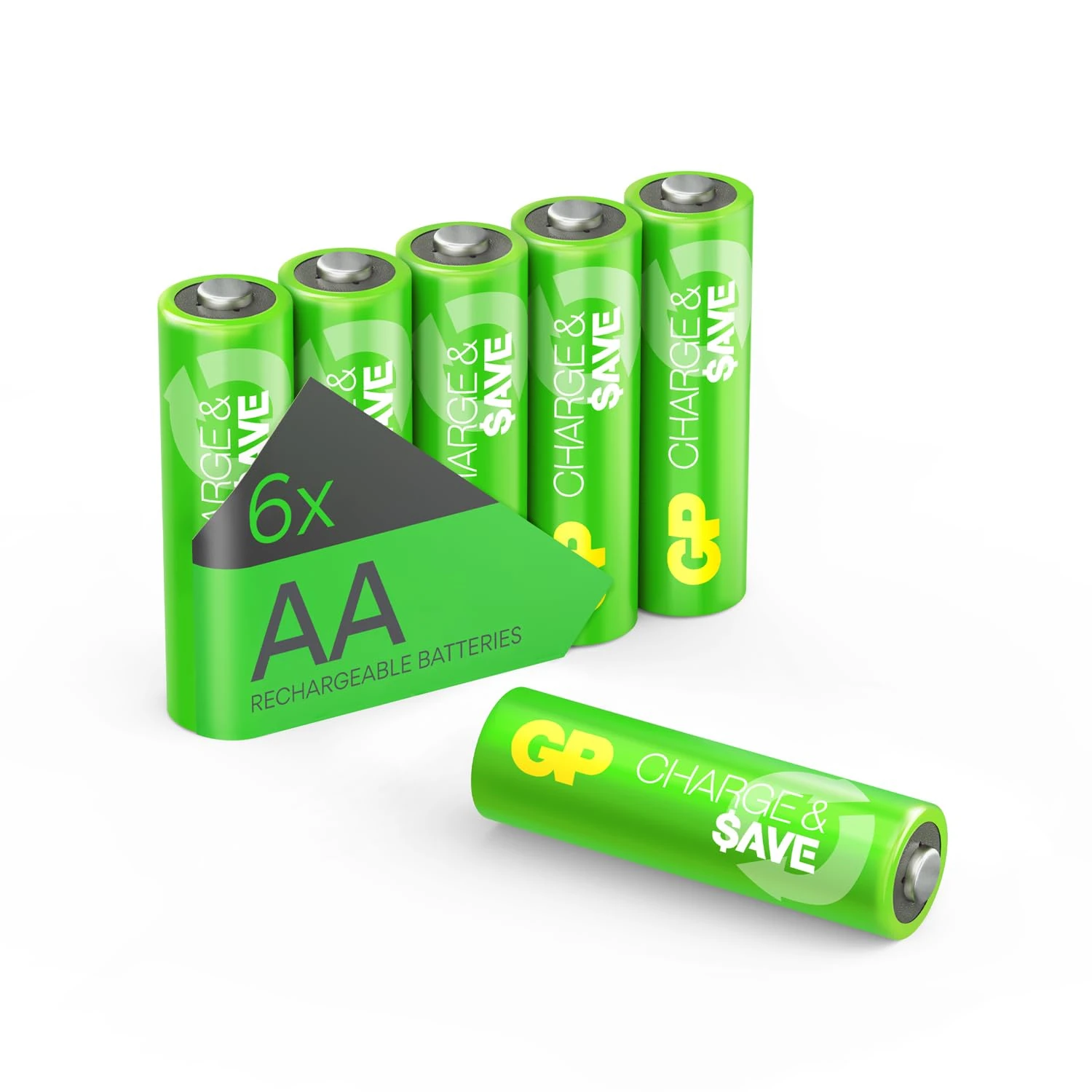 GP Rechargeable AA Batteries – NiMH Double AA, Pre-Charged, Reliable Long-Lasting Power for Toys, Remotes, Clocks, Flashlights & High-Drain Electronics – Eco-Friendly Battery Pack