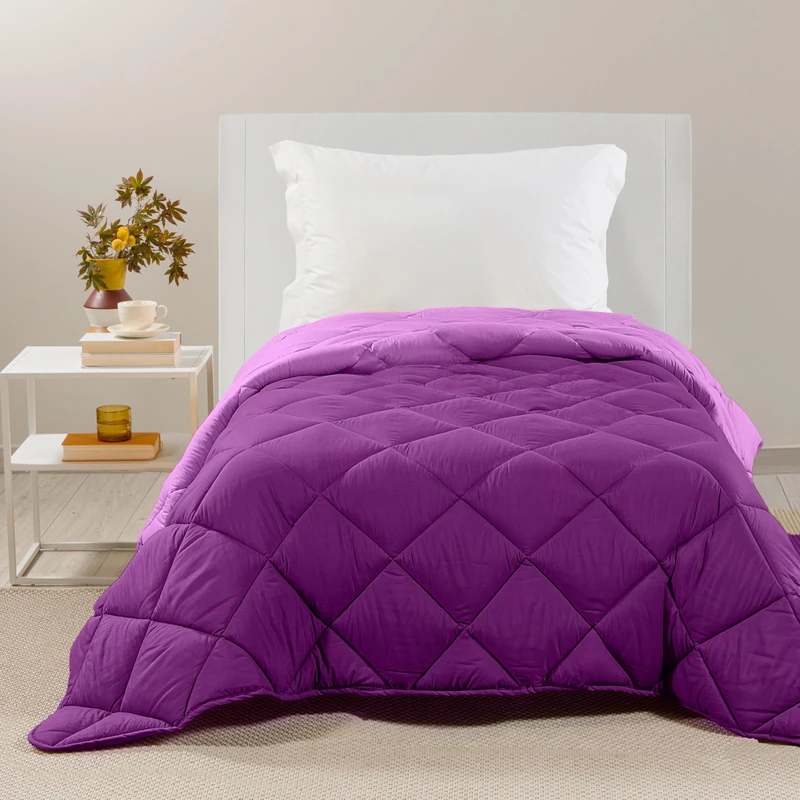 Caleffi - Microfibre Single Bed Quilt 170 x 265 cm, Warm, Soft and Cuddly, Winter Single Bed Duvet Padded, Washable Resistant, Hypoallergenic Quilted Blanket, Made in Italy
