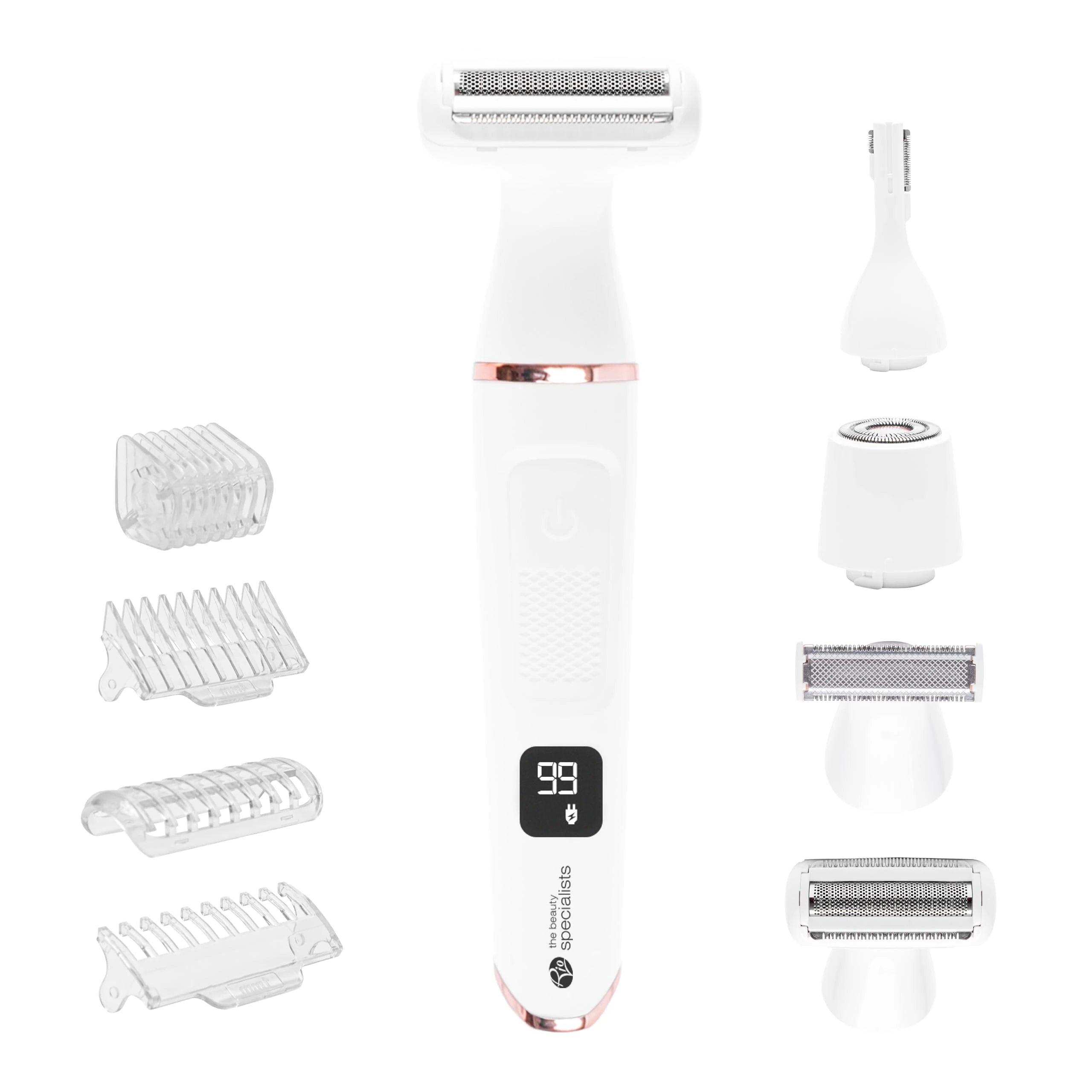 Rio Go Smooth Electric Lady Shaver & Bikini Trimmer, Cordless Womens Bikini Razor Trimmer, Wet & Dry Lady Shaver for Women Legs, Underarms, Pubic Hair - Rechargeable & Waterproof