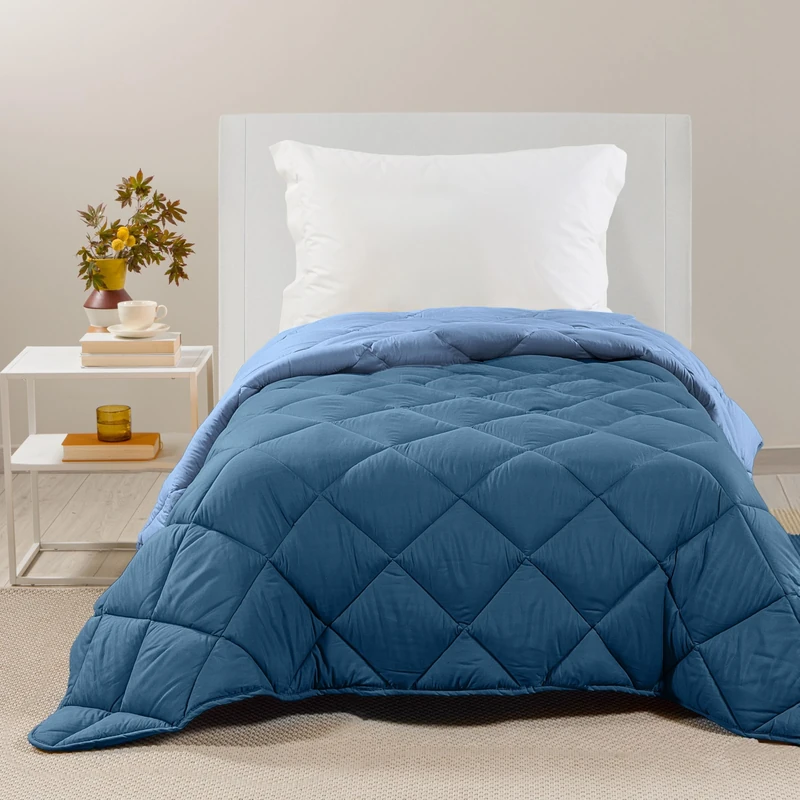 Caleffi - Microfibre Single Bed Quilt 170 x 265 cm, Warm, Soft and Cuddly, Winter Single Bed Duvet Padded, Washable Resistant, Hypoallergenic Quilted Blanket, Made in Italy