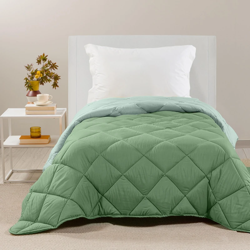 Caleffi - Microfibre Single Bed Quilt 170 x 265 cm, Warm, Soft and Cuddly, Winter Single Bed Duvet Padded, Washable Resistant, Hypoallergenic Quilted Blanket, Made in Italy