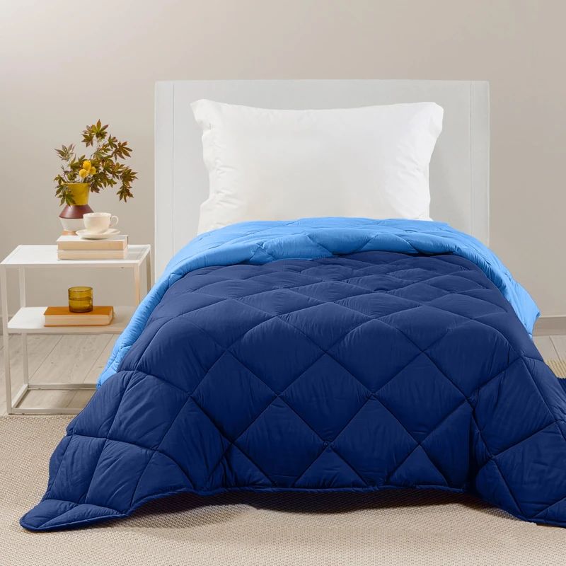 Caleffi - Microfibre Single Bed Quilt 170 x 265 cm, Warm, Soft and Cuddly, Winter Single Bed Duvet Padded, Washable Resistant, Hypoallergenic Quilted Blanket, Made in Italy