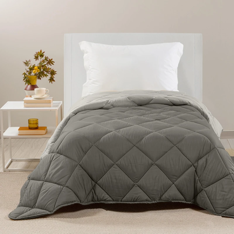 Caleffi - Microfibre Single Bed Quilt 170 x 265 cm, Warm, Soft and Cuddly, Winter Single Bed Duvet Padded, Washable Resistant, Hypoallergenic Quilted Blanket, Made in Italy