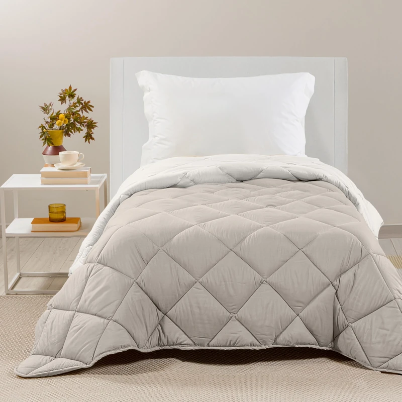Caleffi - Microfibre Single Bed Quilt 170 x 265 cm, Warm, Soft and Cuddly, Winter Single Bed Duvet Padded, Washable Resistant, Hypoallergenic Quilted Blanket, Made in Italy