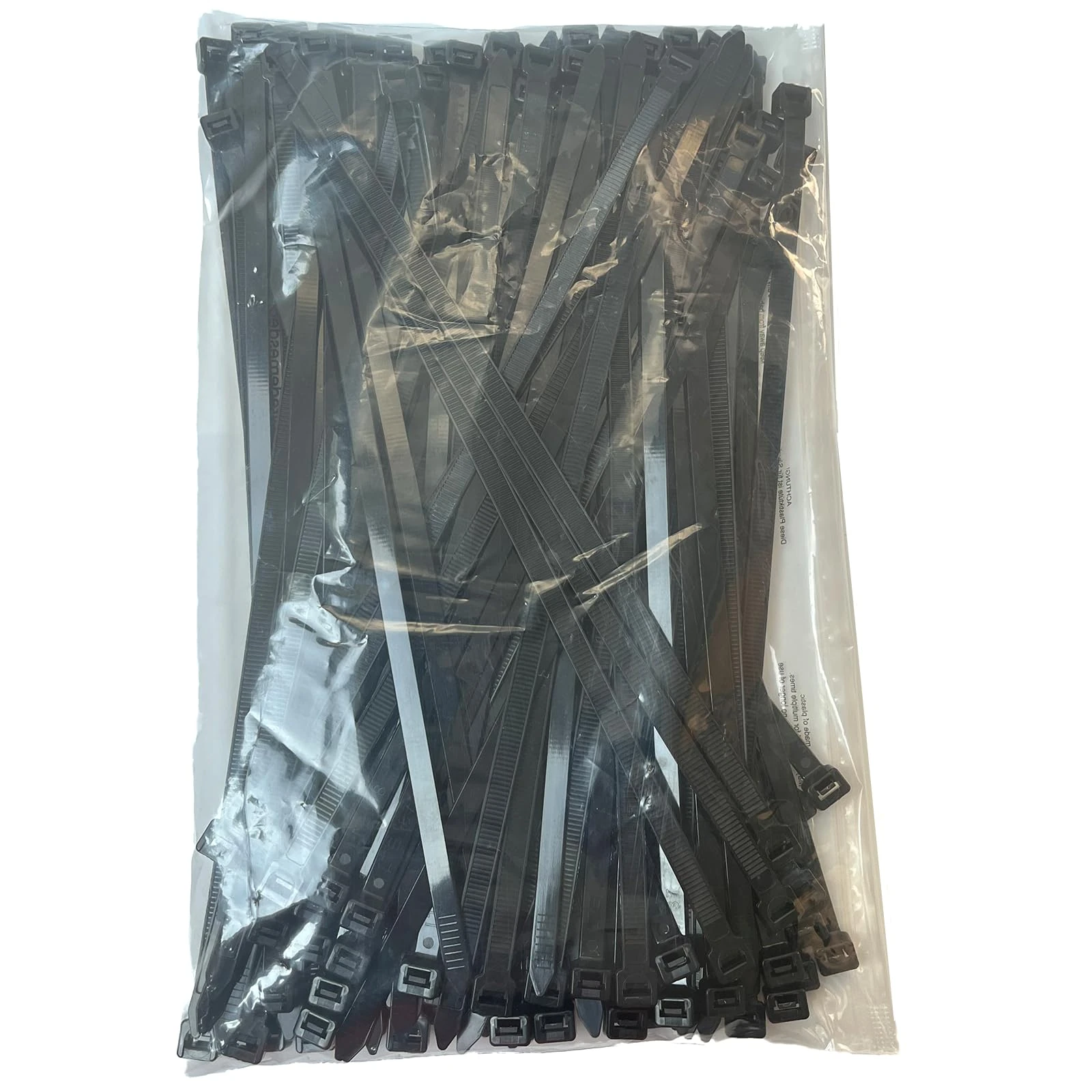 EzySup Extra Large Zip Ties Heavy Duty for Outdoor Use,300mm x 7.6mm,55kg Tensile Strength,60 Pieces,Black