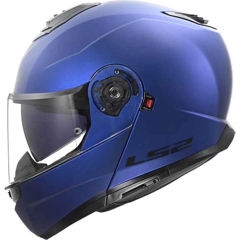 LS2 FF908 STROBE II Modular Flip Front Motorcycle Helmet. Matt Navy Blue - (M) 57-58 cm