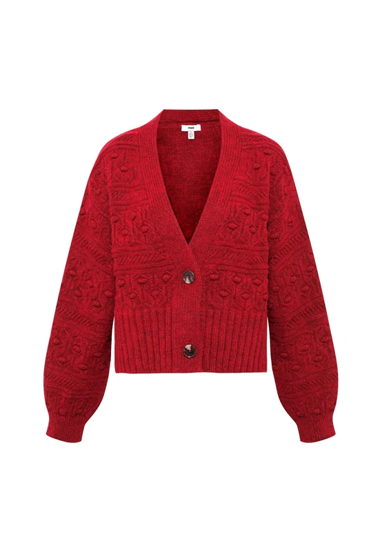 Mavi Women's Buttoned Cardigan, Goji Berry, L