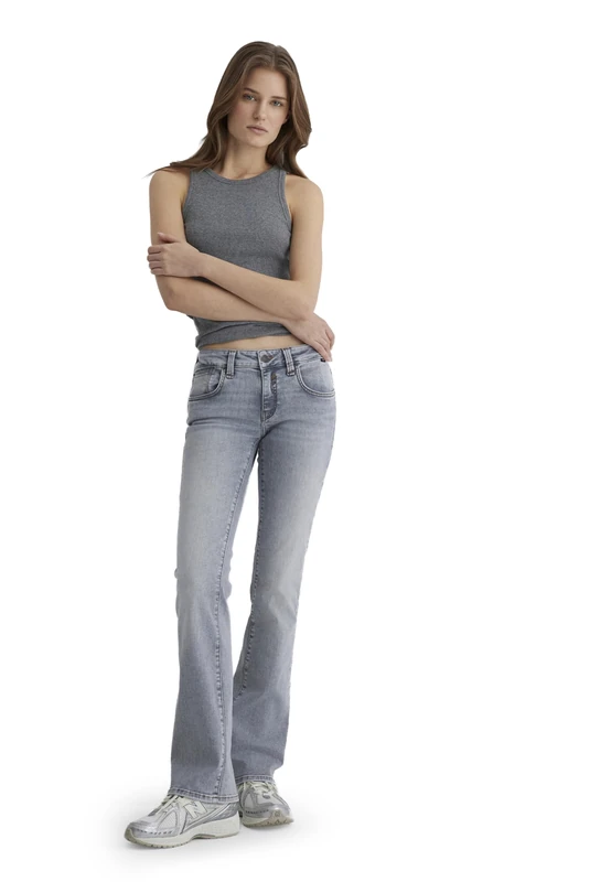 Mavi Women's Bella Mid-Rise Jeans, Smoke Brushed Str, 26W x 30L