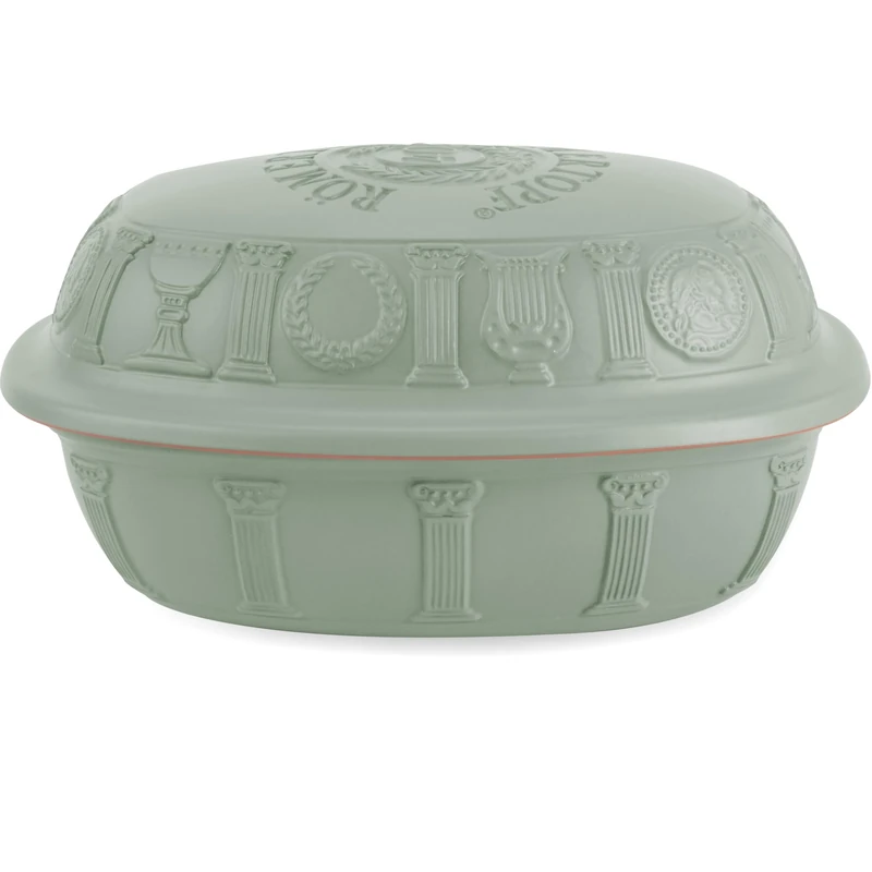 Römertopf Roasting Dish 40 Years Anniversary Green for 6 People - 3.5 Litre Casserole Dish with Ceramic Lid - For Stewing, Roasting and Steam Cooking - Oven-Safe