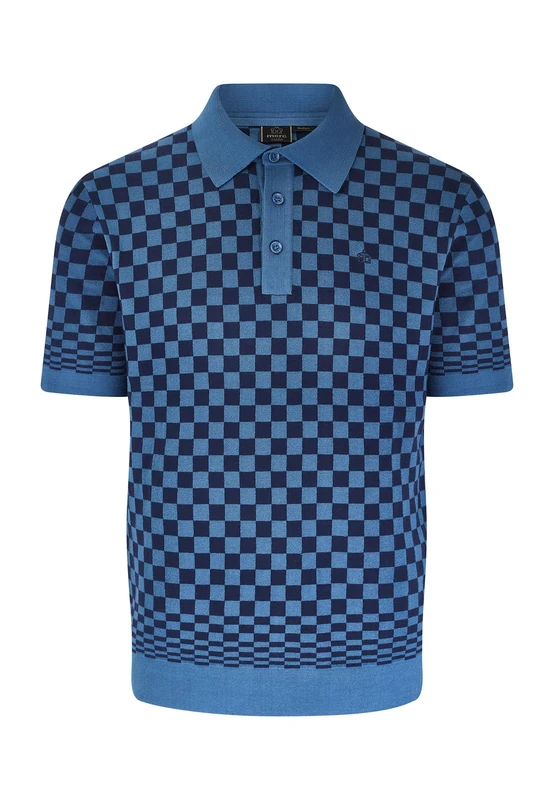 Merc Men's Ambrose Polo Sweater, Petrol Blue, M