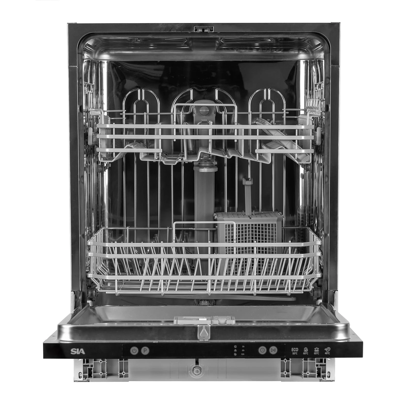 SIA SBID6013 Integrated Dishwasher, 60cm Wide, 13 Place Settings, 4 Wash Programmes, Timer Delay, E Rated, 2 Years Parts and Labour Guarantee