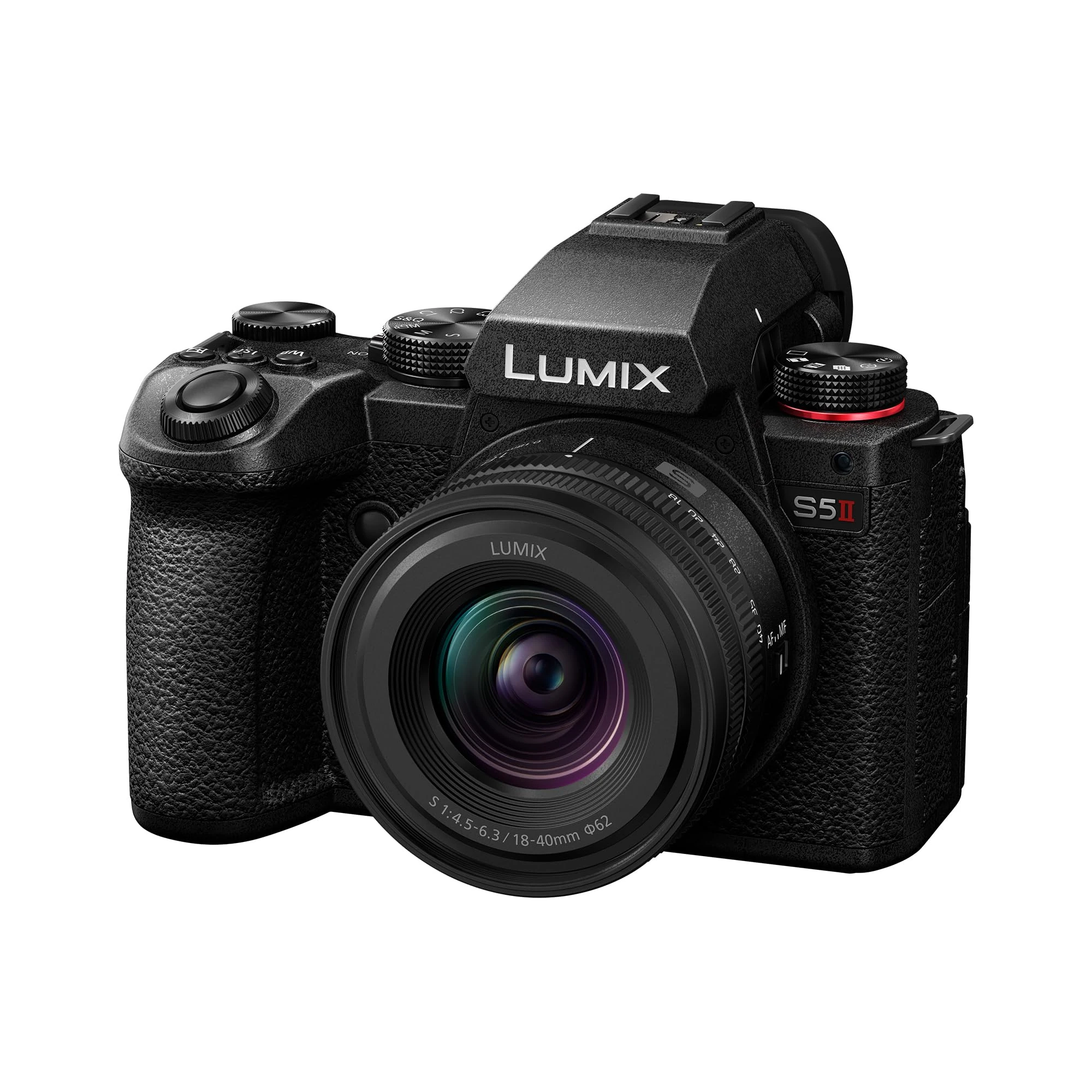 Panasonic Lumix S5 II, Full Frame Mirrorless Camera Body, with S-R1840E 18-40mm S lens, 4K 60P and 6k 30P Video Recording, Flip Screen, Wi-Fi, L-Mount, Phase Hybrid AF, Active IS, Black