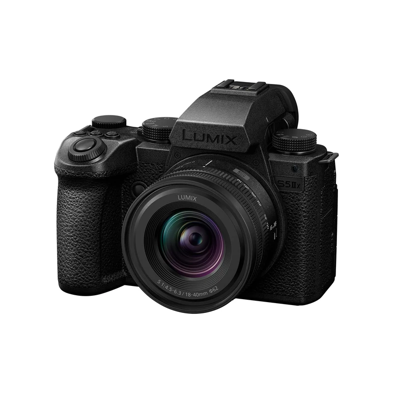 Panasonic Lumix S5 IIX, Full Frame Mirrorless Camera, Dual Native ISO & S-R1840E 18-40mm S lens, 4K 60P & 6K 30P Unlimited Recording, Flip Screen, Wi-Fi, Phase Hybrid AF, Active IS, Black