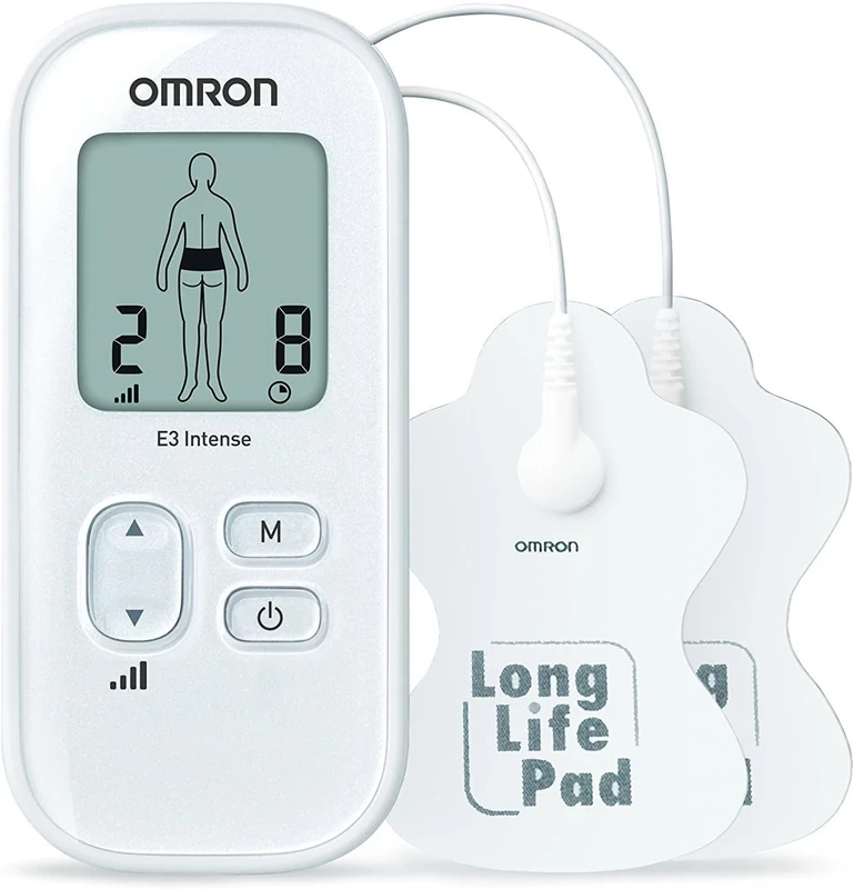 OMRON E3 Intense Portable TENS Machine for Pain Relief. Drug-Free Neuropathy Nerve Pain Relief Device with 6 Pre-Set Programs for Back, Shoulders, Joints & Muscles, Compact & Easy-to-Use
