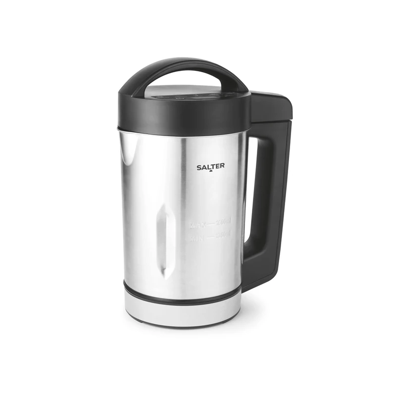 Salter EK5118V2 Digital Soup Maker - 1.6L, Makes Coarse & Smooth Soup, Ideal for Batch Cooking, 5 Settings (Smooth, Coarse, Drinks, Keep Warm, Mixing/Cleaning), Overflow Sensor, Stainless Steel, 900W