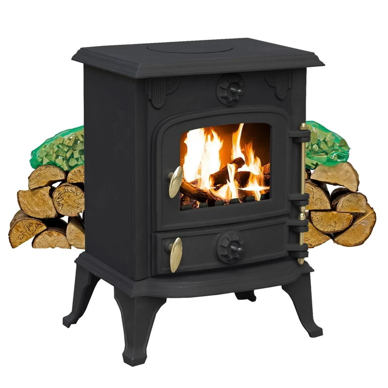 Royal Fire 5kW Cast Iron Multifuel Stove + Firewood Starter Kit