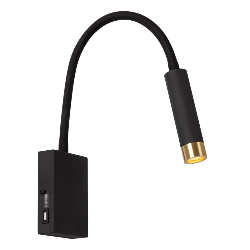 LUCIDE ALEC - Wall Spotlight/Wall Light- LED 3 StepDim - G9-1x3W 2700K - Interchangeable Rings Included - Black - Image 1