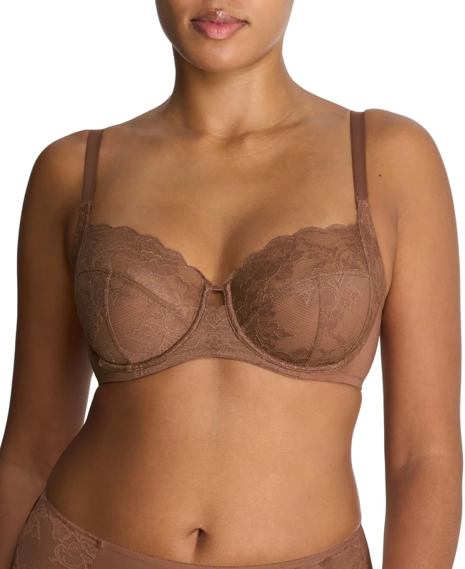 Natori Womens Statement Full Figure Underwire Bra, Nutmeg, 30C