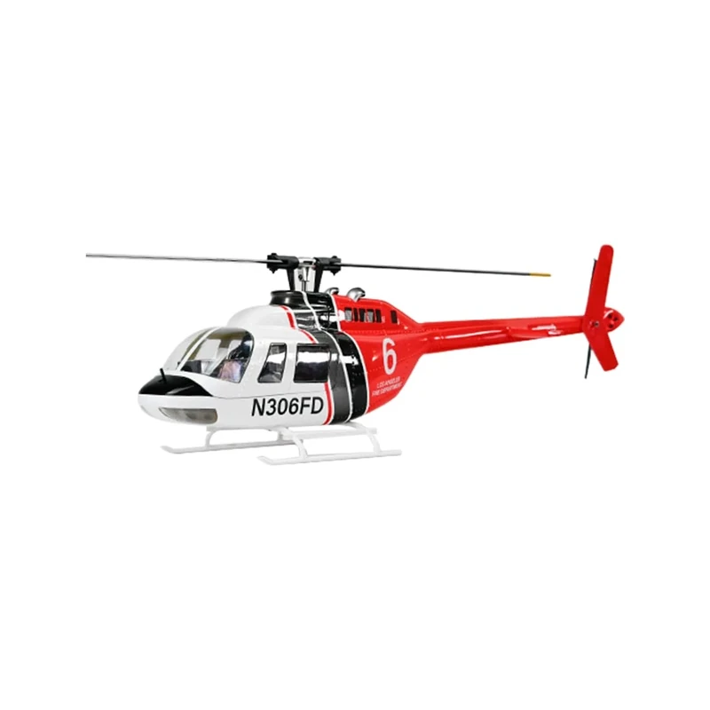 RC Military Helicopter for Adult, Bell-206-V3 470-Class RC Helicopter Model 2.4G RC 6CH Electric Airplane (PNP Version)