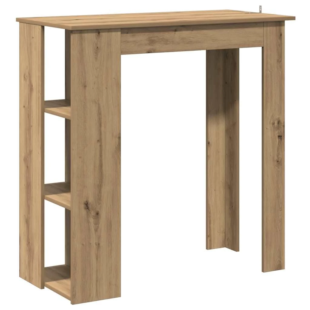 vidaXL Artisan Oak Bar Table with Shelves - Engineered Wood, 102x50x103.5 cm