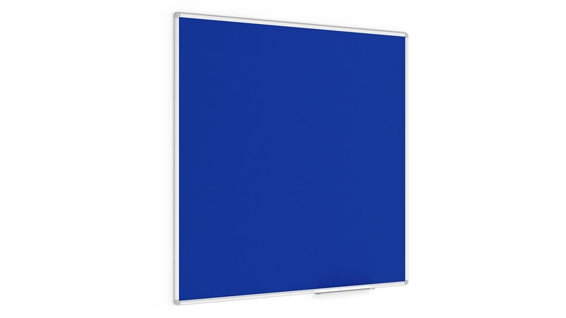 ALLboards Felt Noticeboard with Aluminium Frame 120x120cm, Textile Push pin Bulletin Board Blue