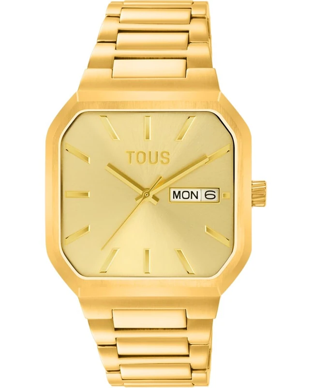 TOUS Analogue Watch with Steel/Aluminium Strap Lit, Gold, Bracelet