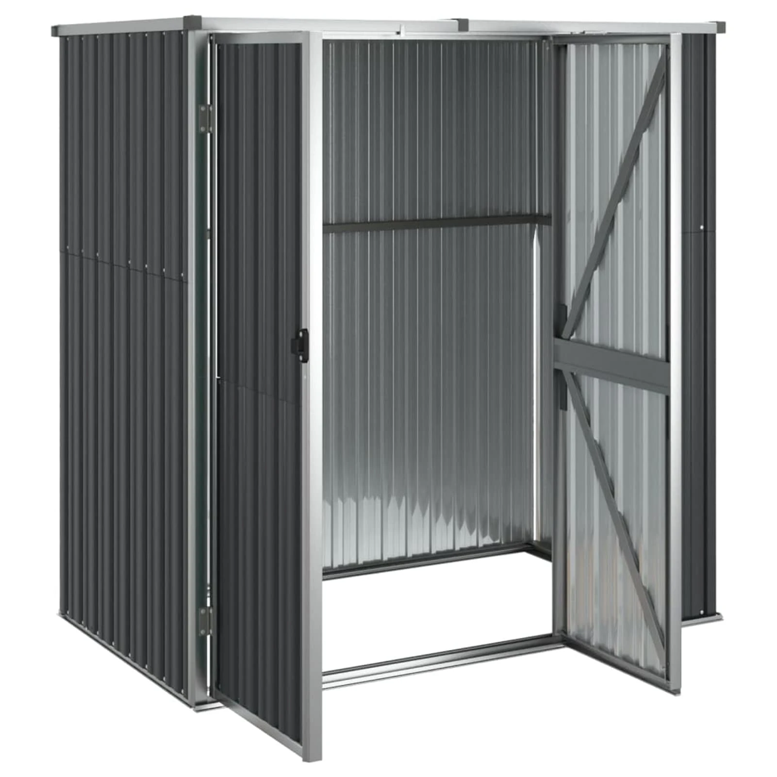 Tidyard Tool shed anthracite 161x89x161 cm galvanized steel Lawn, garden Model316211