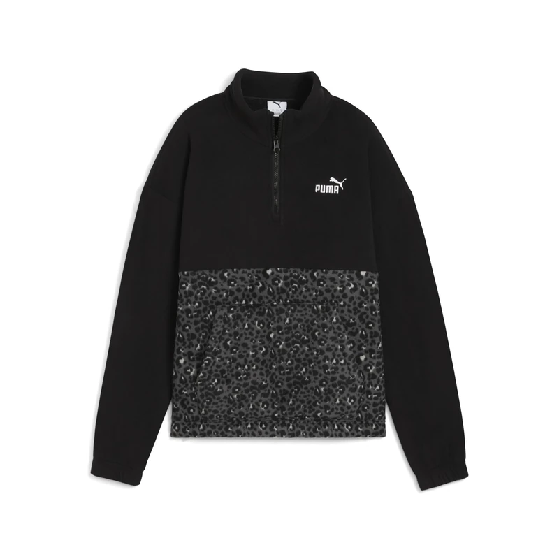 PUMA ESS GRAPHIC Animal Relaxed Half-Zip Crew