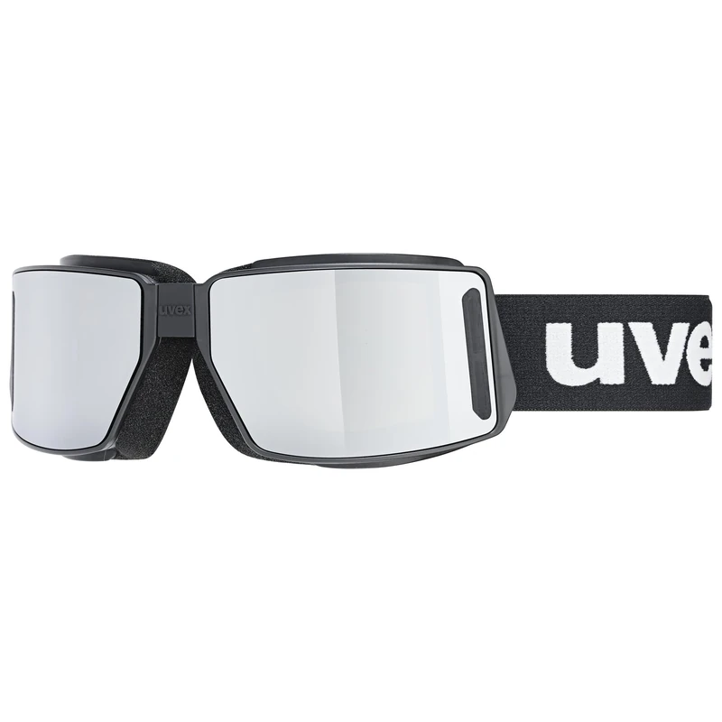 uvex mtn tour - sports glasses for adults - anti-fog technology - contrast enhancing - black matt/mir.silver - one size