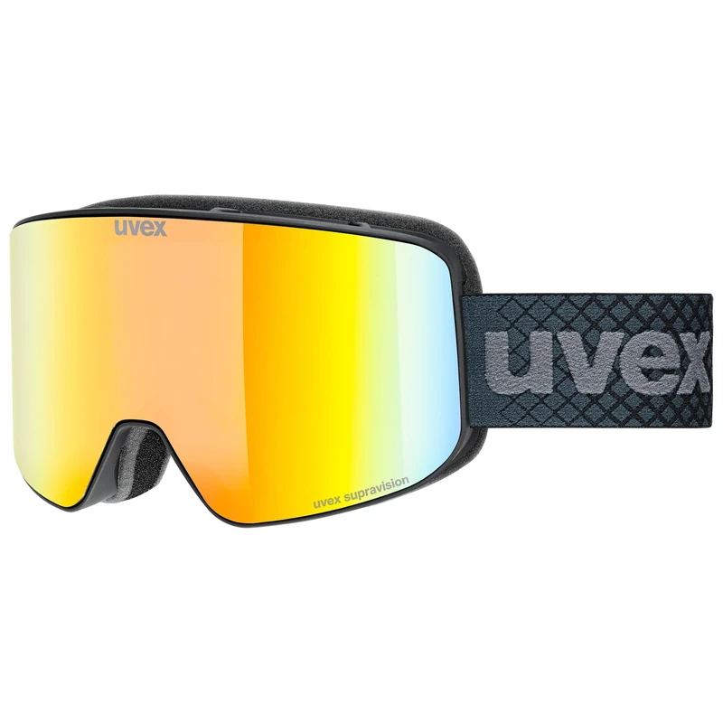 uvex Pyrit Fm - Ski Goggles For Adults - Filter Category 3 - Contrast Enhancing - Black Matt Dl/Red-Clears3 - One Size