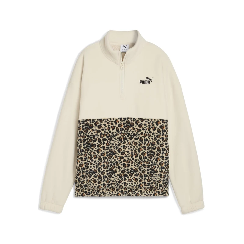 PUMA ESS GRAPHIC Animal Relaxed Half-Zip Crew