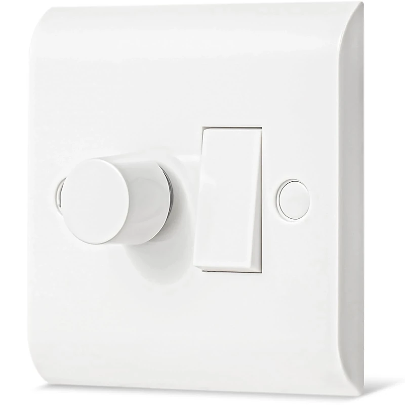 LED Dimmer and Rocker Wall Light Switch Combo, 2 gang 2 Way Switch & Trailing Dimmer On/Off Trailing Edge Switches for LED/Halogen Bulbs/Incandescent Lights
