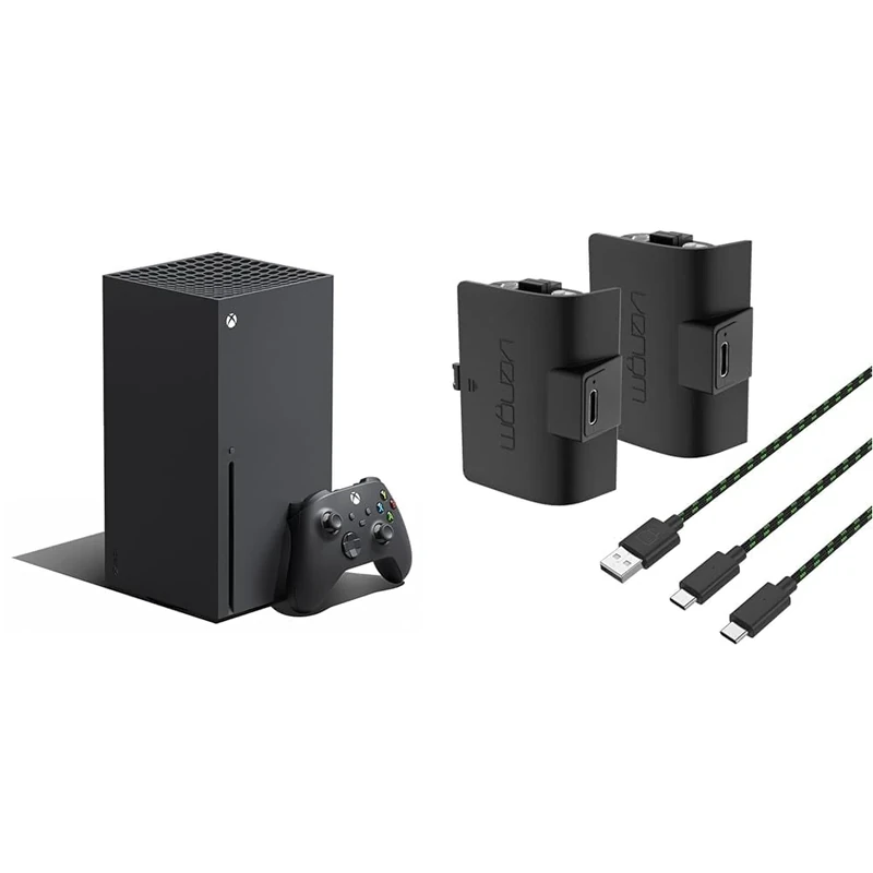 Venom High Capacity 1100mAh Rechargeable Battery Twin Pack - Black (Xbox Series X & S / Xbox One)