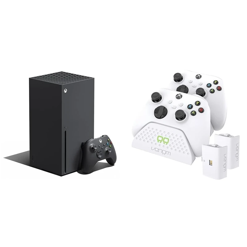 Venom Twin Charging Dock with 2 x Rechargeable Battery Packs - White (Xbox Series X & S / Xbox One)