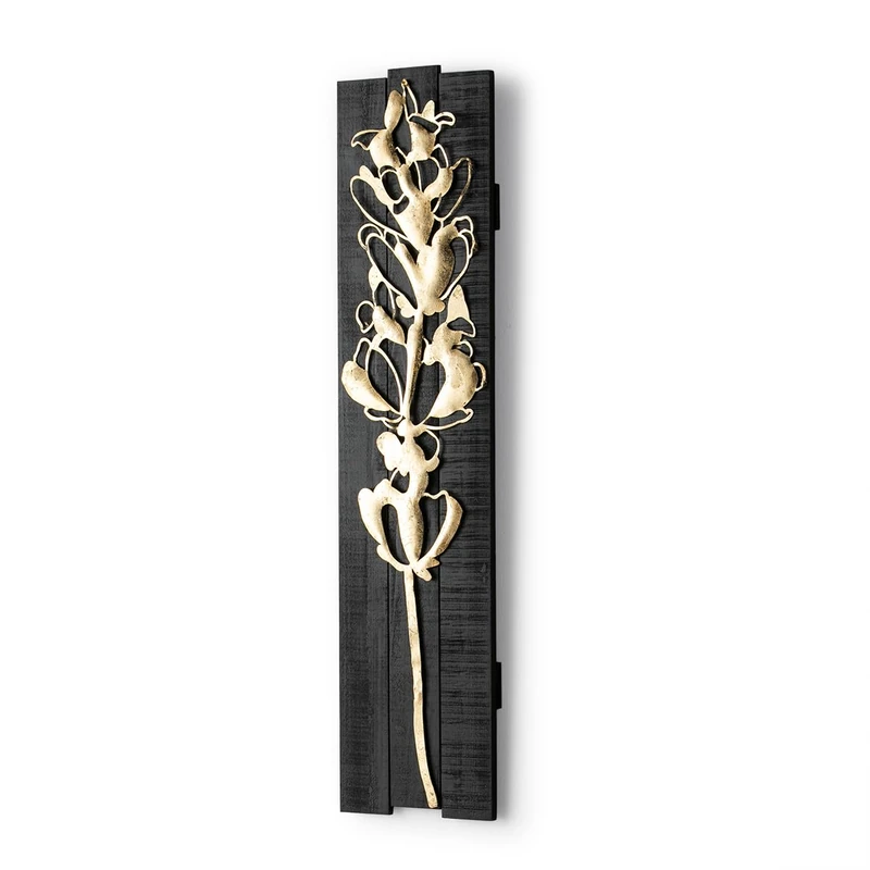 Exculture 20 x 4 x 82 cm Madera Black/Metal Dorado - Image 1