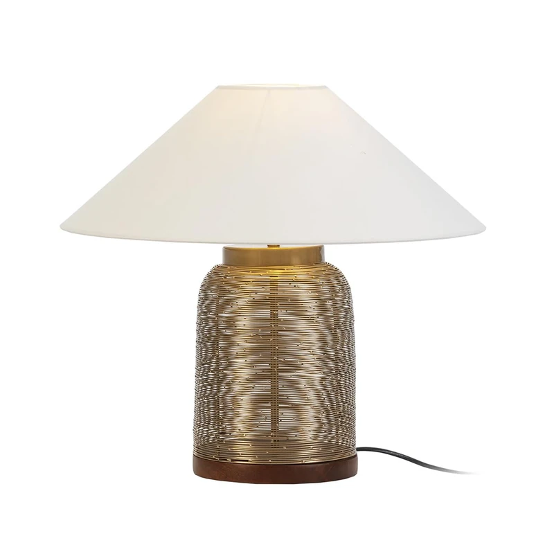 AlexandreHouse Susmesa Lamp 19 x 19 x 35 cm Metal Dorado Sin Trousers