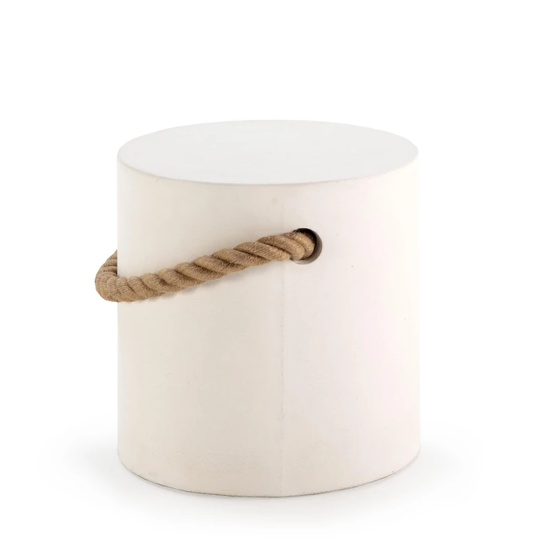AlexandreHouse Tables 40 x 40 x 40 cm with ASA CUERDA/Cement BLANCO