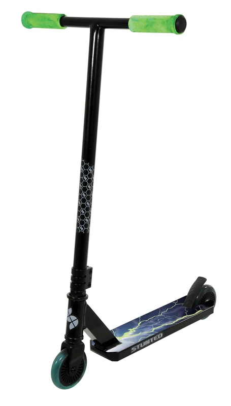 Stunted Glowstorm Inline Stunt Scooter | Glow in the Dark Kids Ages 8+ | Officially Licensed Children's Trick Push Unisex Boys Girls
