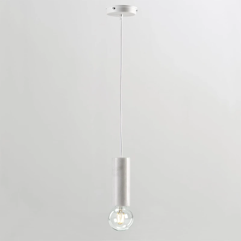 AlexandreHouse Techo Lamp 6 x 6 x 16 cm Marble White Sin Bottle - Image 1