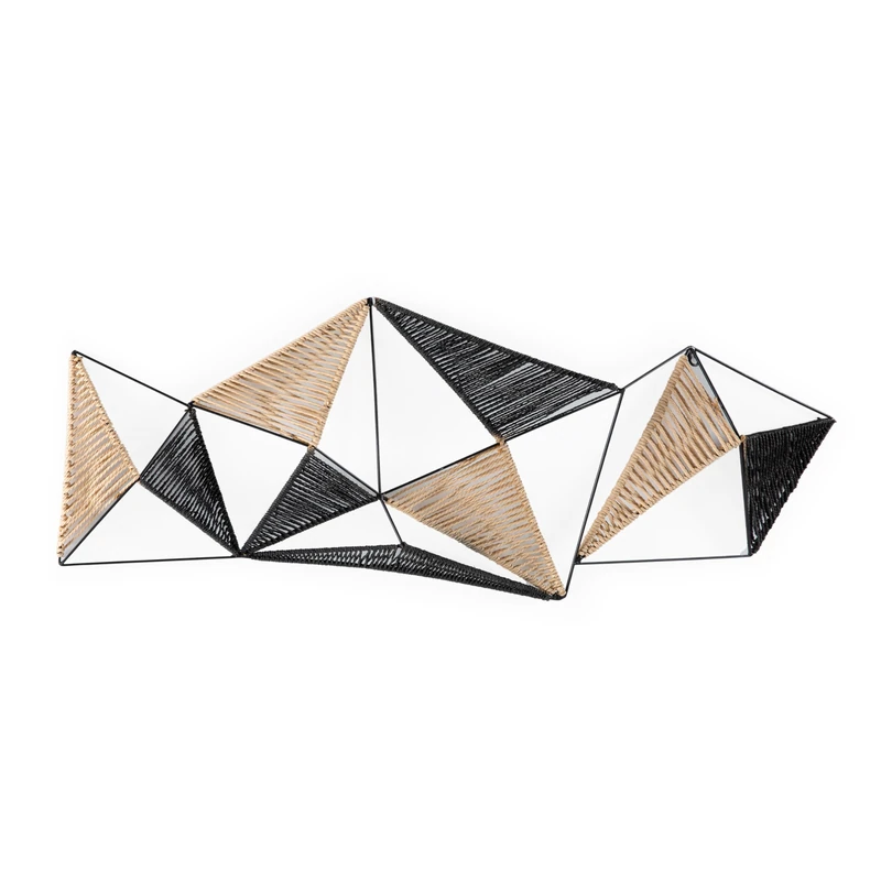 AlexandreHouse Exculture 120X9X45 Metal Black/Cuerda De Papael Natural/Black
