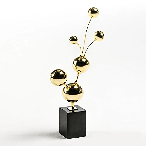 Mesa Centre 19 x 14 x 60 cm Metal Gold/Black - Image 1