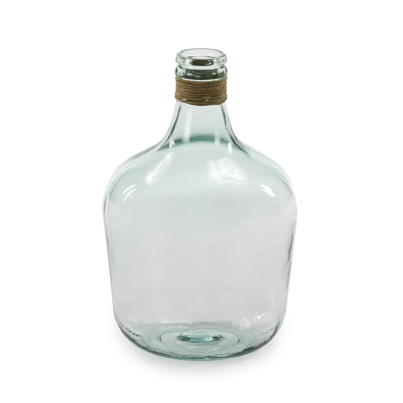 Jarron 27X27X42 Transparent Crystal/Enea Natural - Image 1