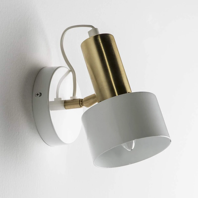AlexandreHouse Aplique 12X16X19 Metal Blanco/Dorado