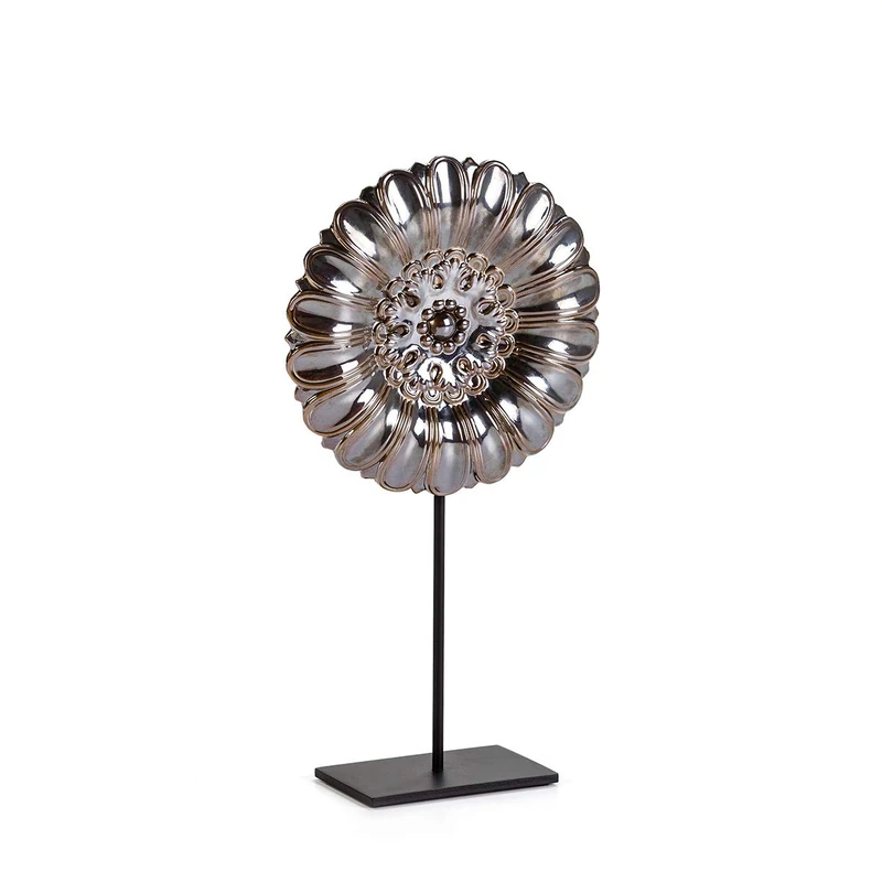 Figure, 25 x 10 x 47 cm, Ceramic, Grey/Brown/Metal