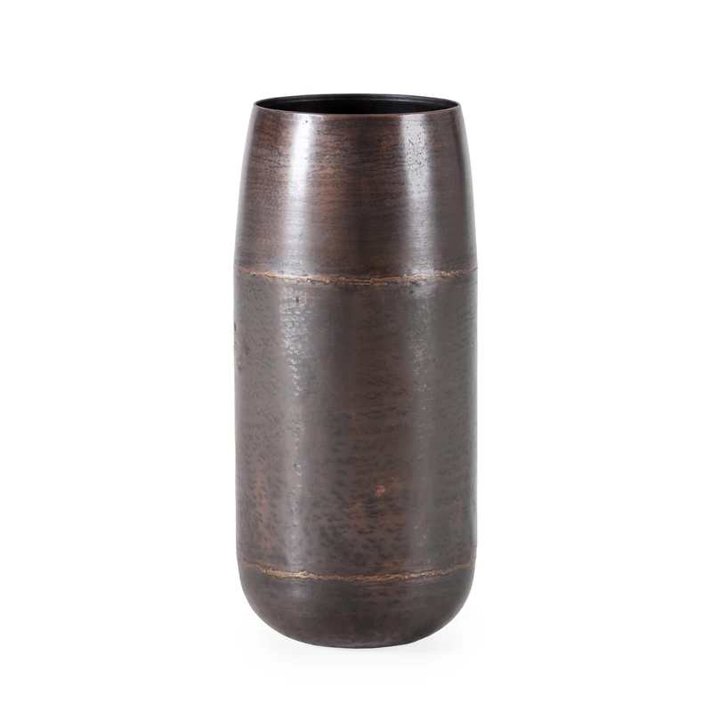 JARRON 30X30X68 Metal Cobre Envejecido