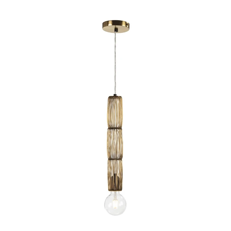 Techo lamp 6 x 6 x 40 cm Dorado Sin Cylinder