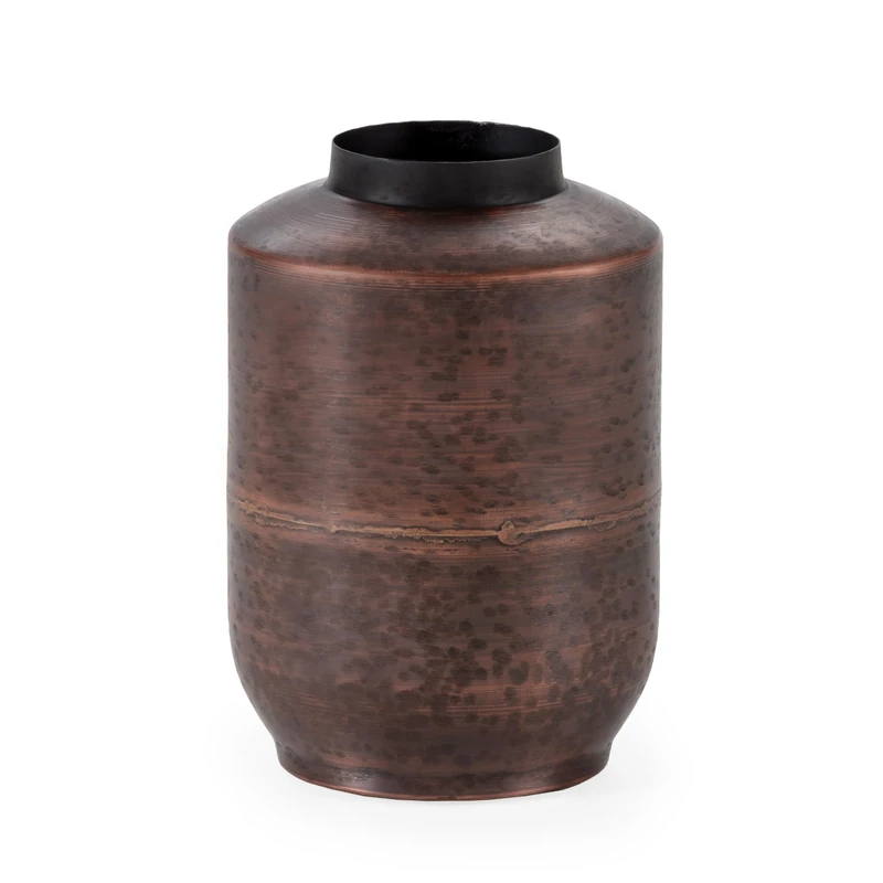 JARRON 23 x 23 x 32 cm Metal Cober Envejecido